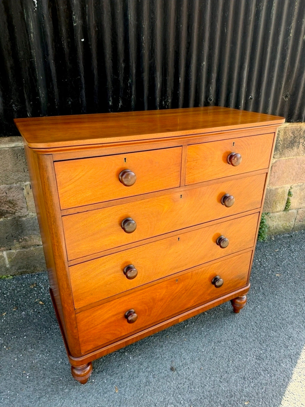 Large Antique Chest Of Drawers C1870, Victorian, Mahogany, Bedroom, Makers Mark