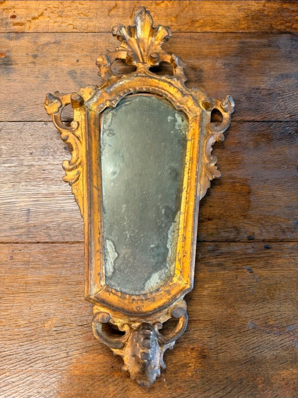 Antique 18th Century Gilded Wood Wall Mirrors. Pier Mirror. Italian. Decoration
