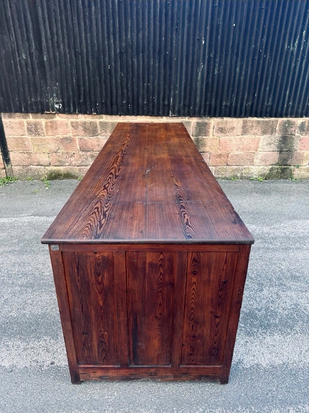 1920s Fiat Factory Bank Of Workshop Drawers. Kitchen Island, Garage,Shop Counter