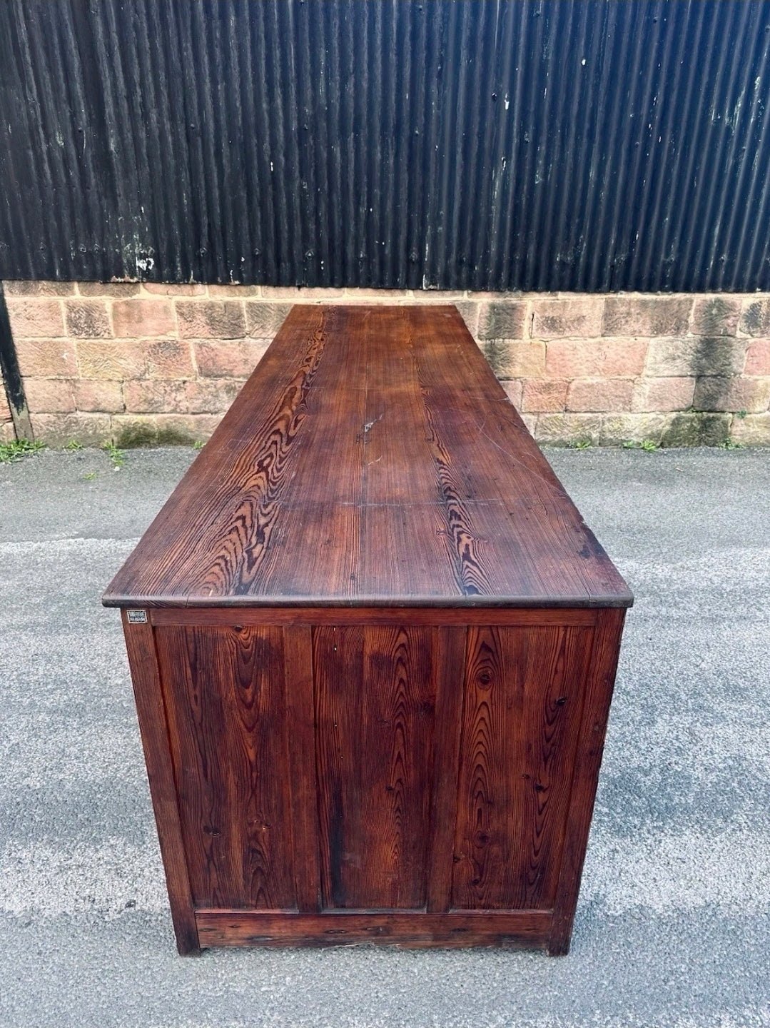 1920s Fiat Factory Bank Of Workshop Drawers. Kitchen Island, Garage,Shop Counter