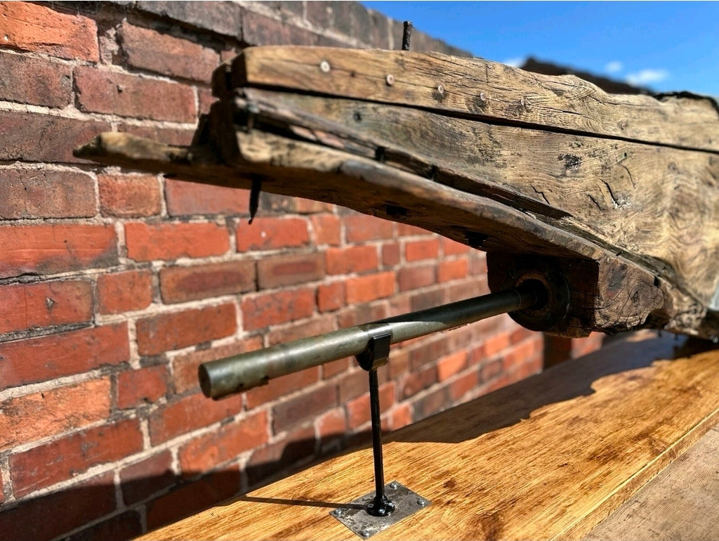 Antique Boat Propeller & Keel on Display Base and Stand. Table Decoration. 1915