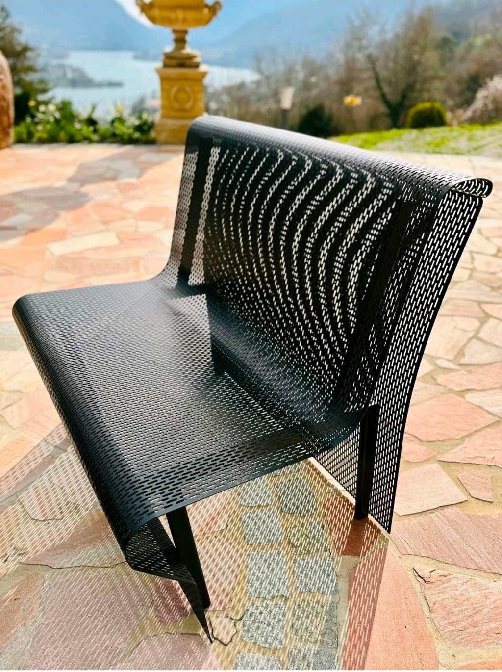 Punched Steel Plate, Outdoor Furniture Set by NEOLT, 1980s Patio, Garden Seating