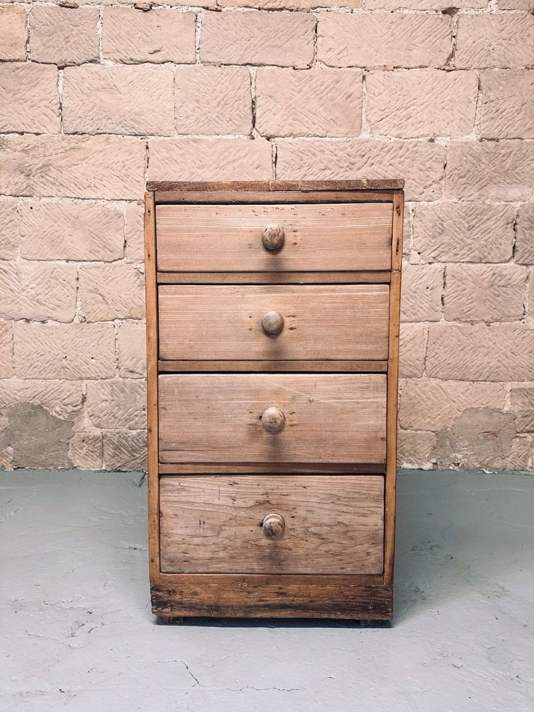 Vintage Rustic Pine Workshop Drawers, Artist, Garage, Storage, Studio.