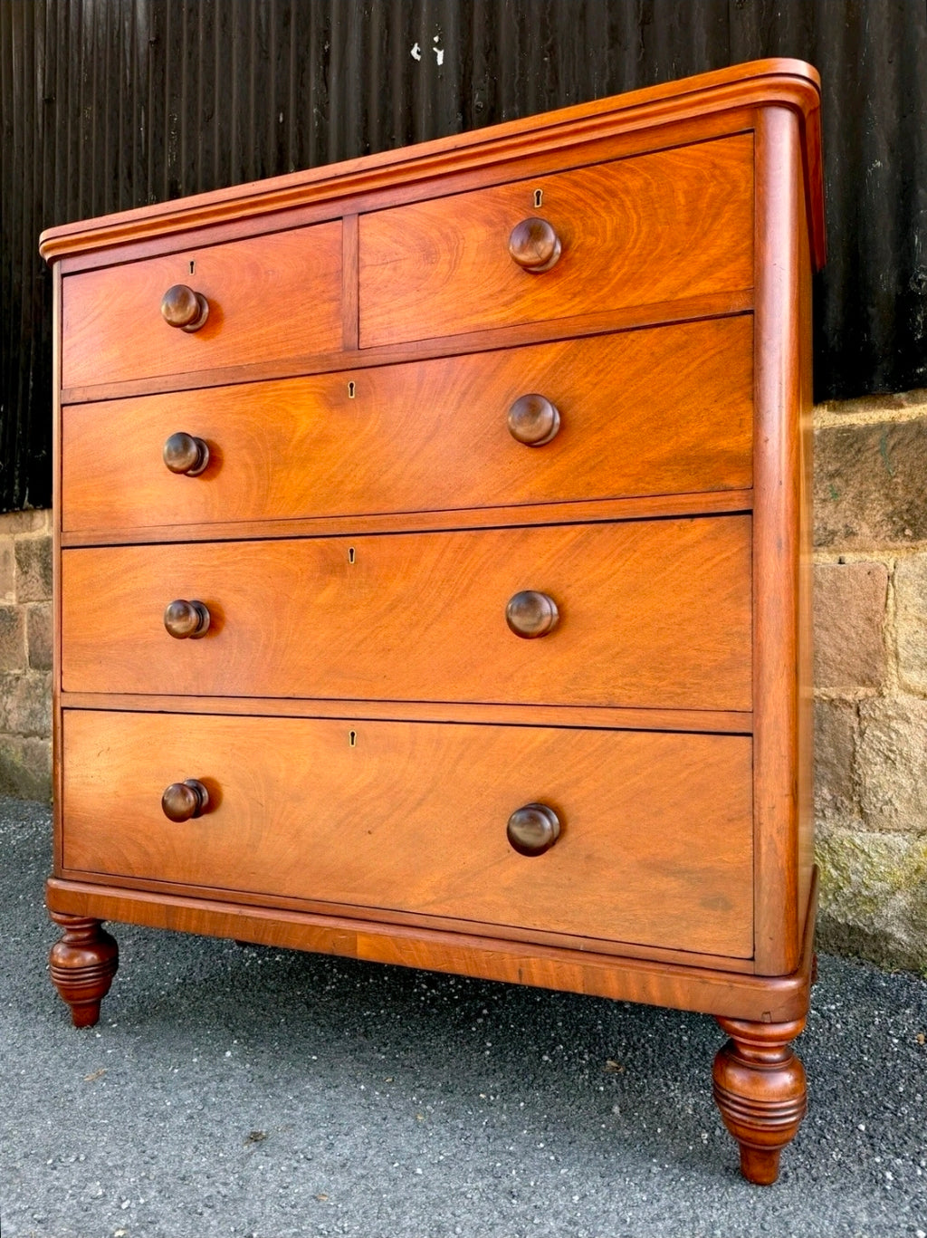Large Antique Chest Of Drawers C1870, Victorian, Mahogany, Bedroom, Makers Mark
