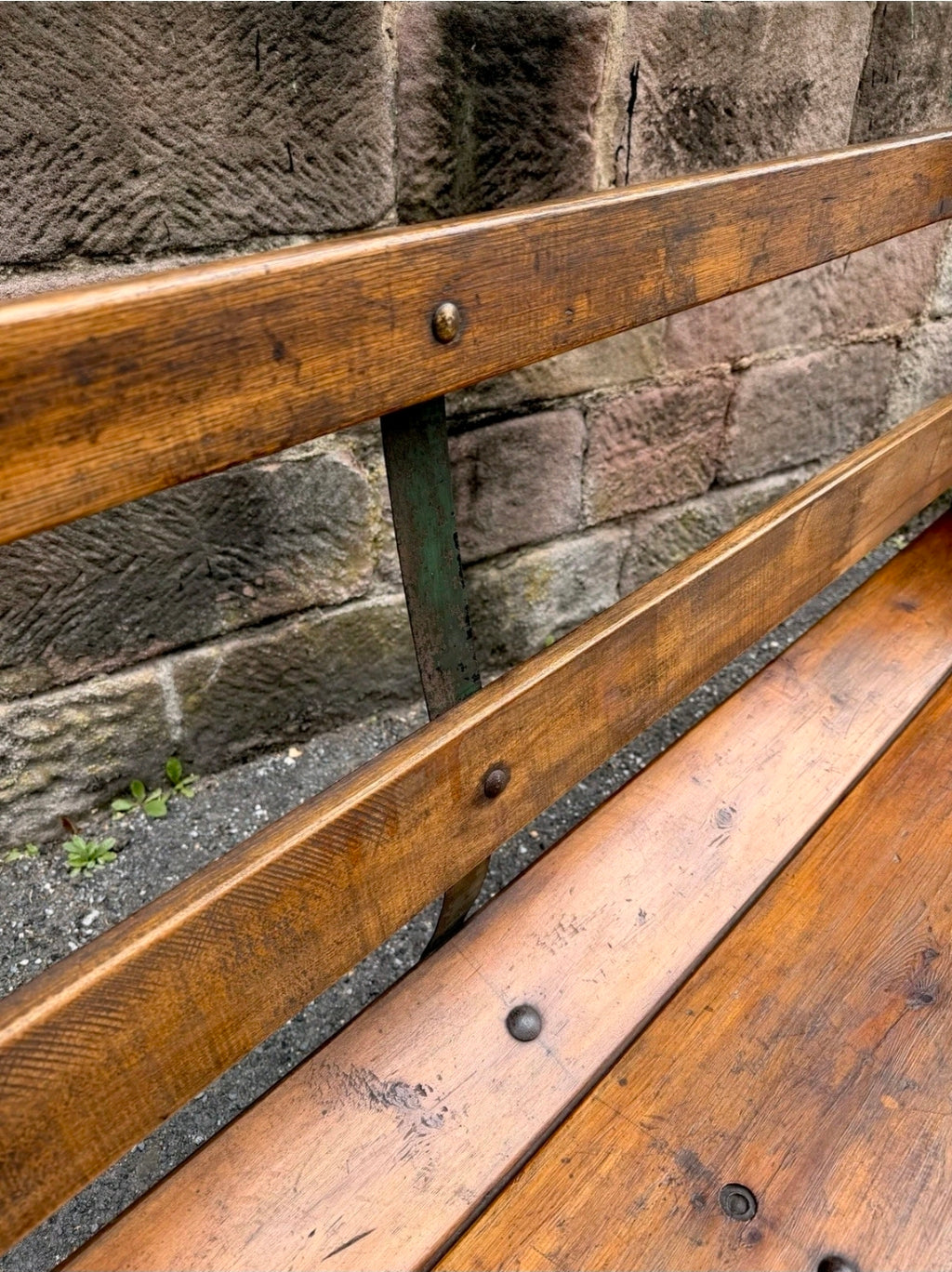Rare Victorian Pitch Pine Sunday School Church Pew, Bench, Boot Room, Hallway