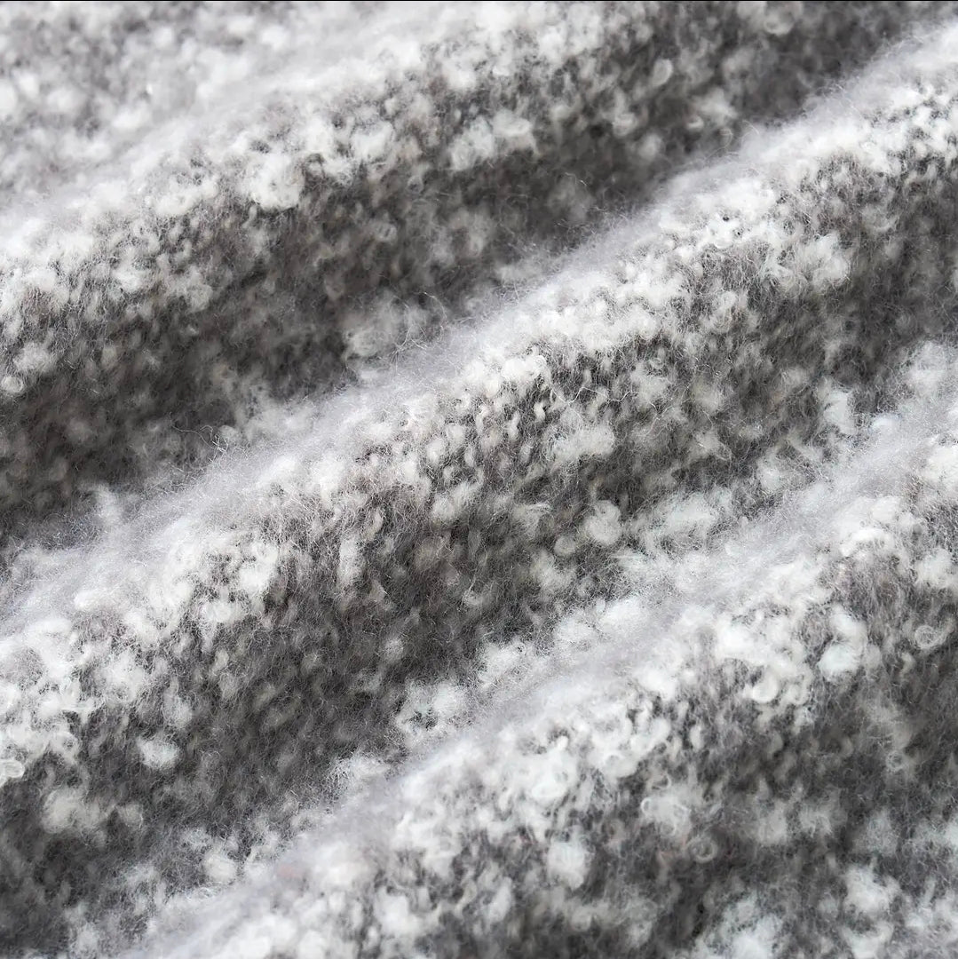 Aisling Faux Mohair Throw - Soft, Stylish Fringed Blanket in (Graphite)