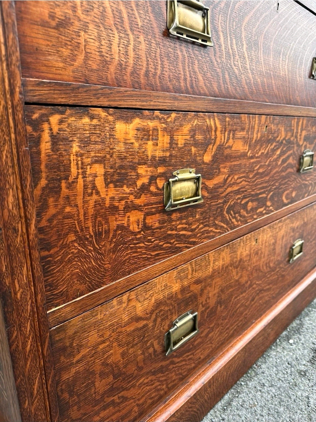 Large Antique Oak Chest Of Drawers, Edwardian C1910, 5 Drawers, Jones Moss & Co