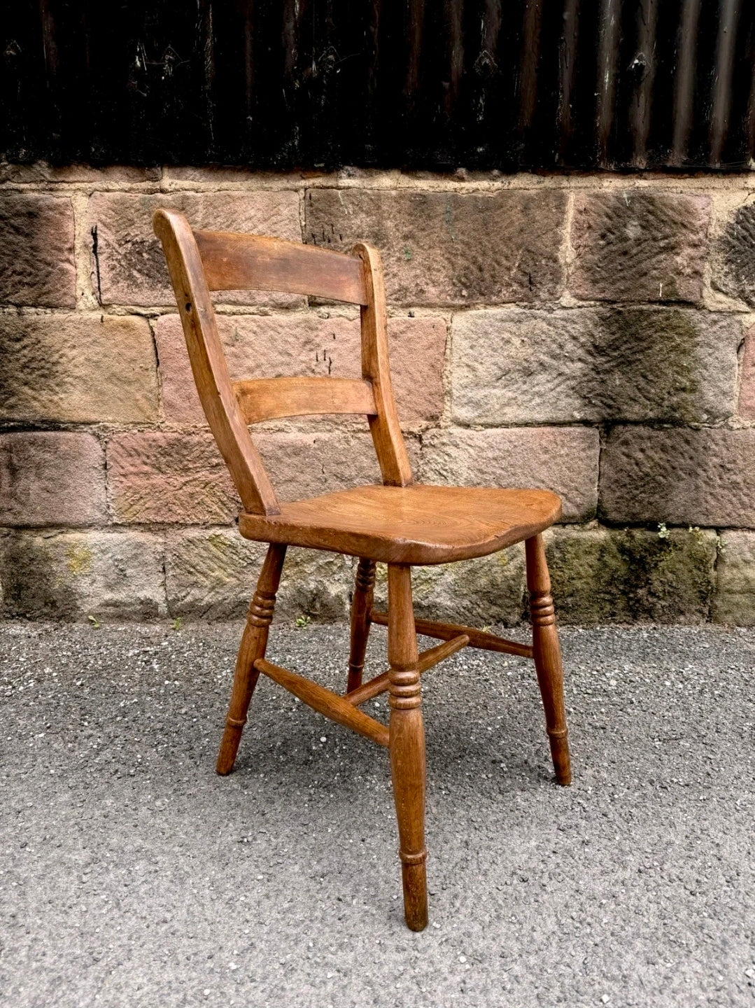 Antique Victorian Elm & Beech Farmhouse Chair. Occasional, Dining, Bedroom Chair