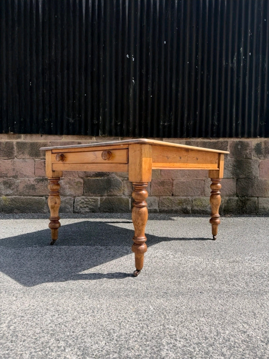 Rustic Antique Victorian Waxed Pine Chest Of Drawers, Country Cottage, Bedroom.
