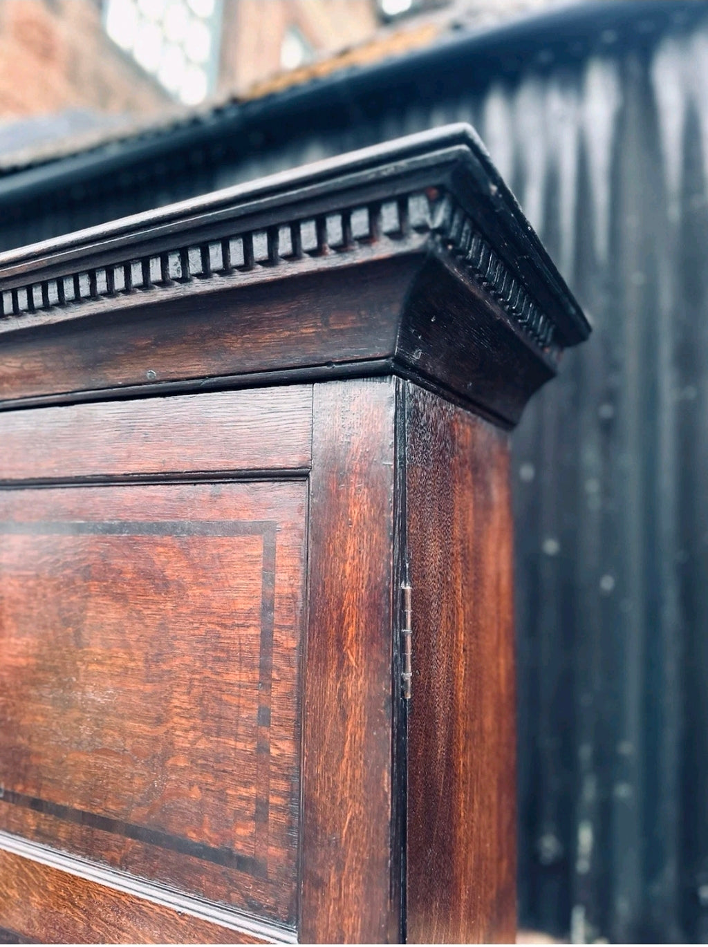 Antique George III Estate Office Cabinet. Oak, c1810, Country House, Storage