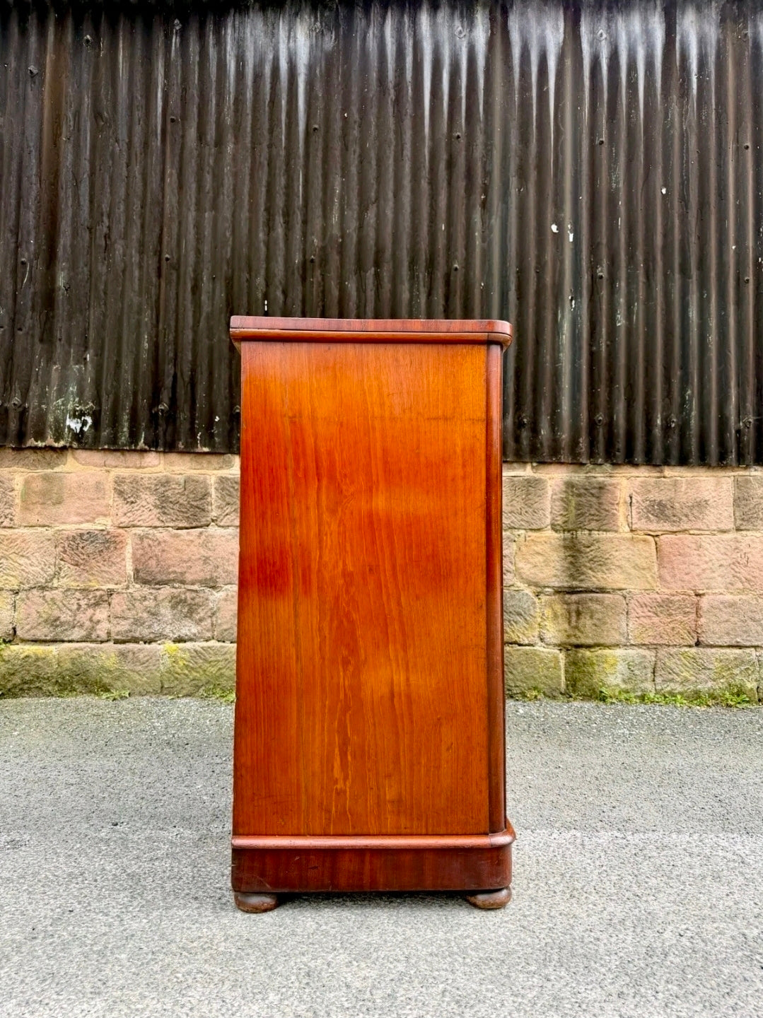Large Antique Mahogany Chest Of Drawers. Bedroom, Storage, Oak Lined Drawers