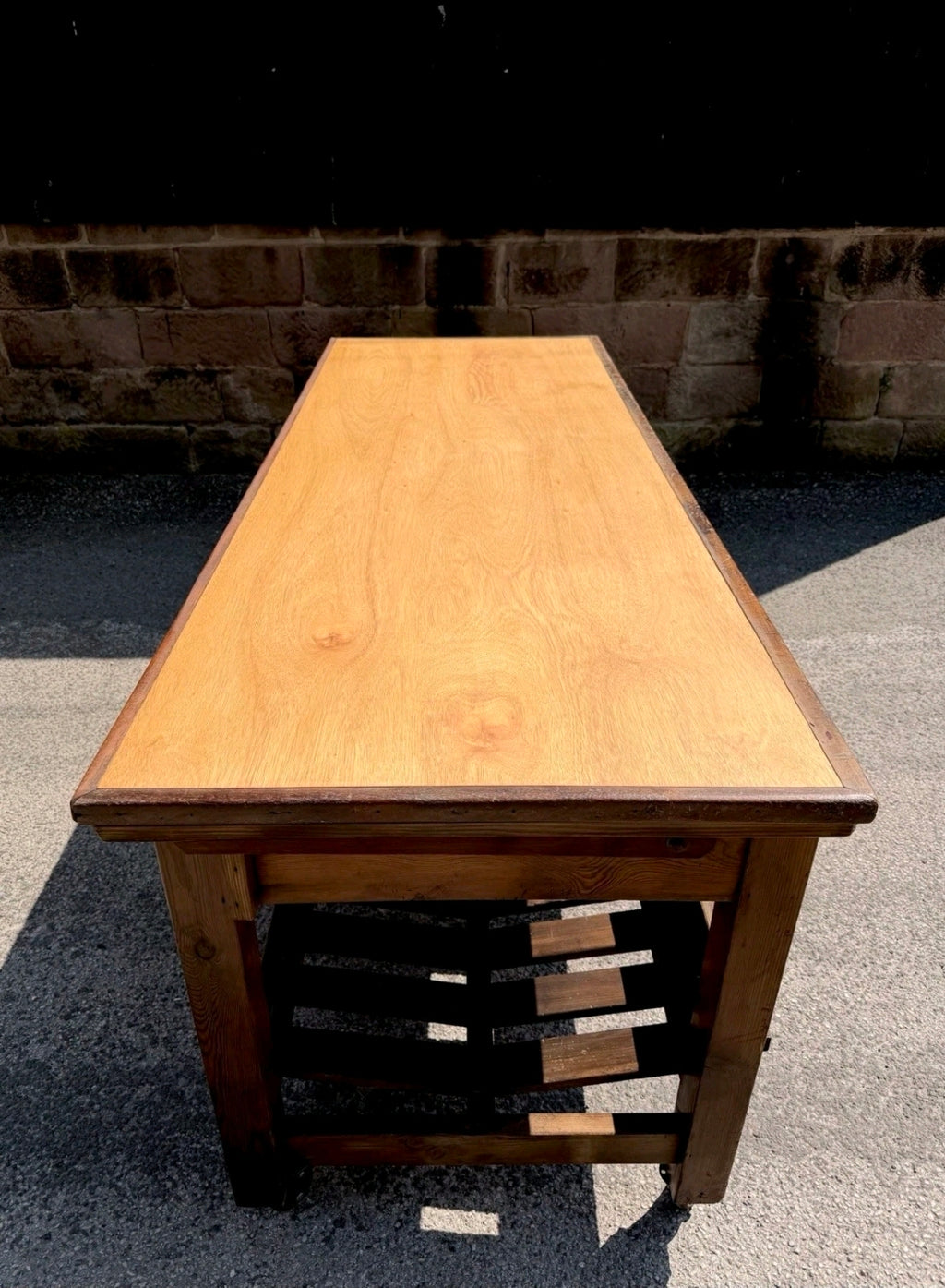 Vintage Industrial Drapers/Textile Mill Table. 1930’s, Kitchen Island, Original
