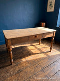 Antique Pine Farmhouse Dining Table c1890. Italian, Country, Cottage, Rustic.