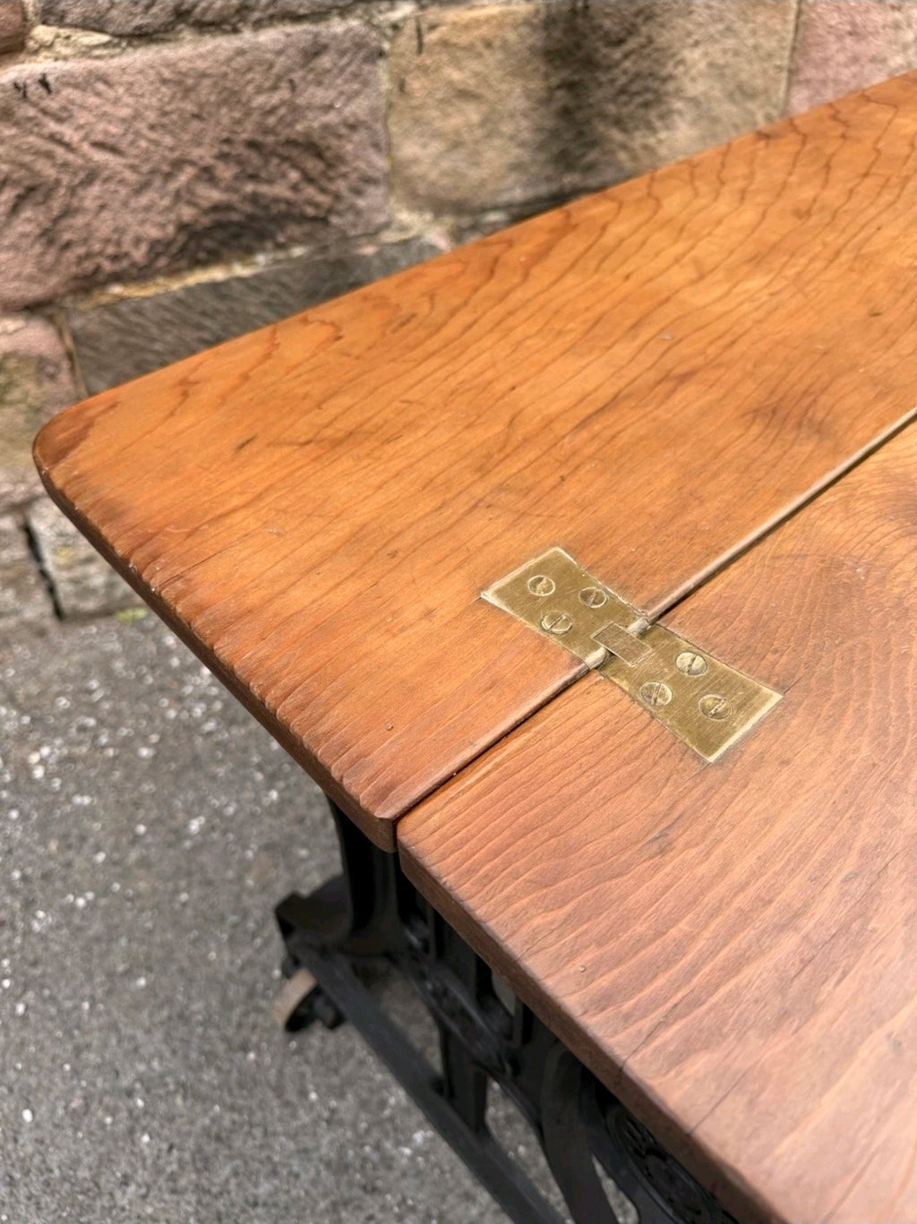 Vintage CWS Mangle, Folding, Side Table, Desk, Industrial Feature Table, Hallway