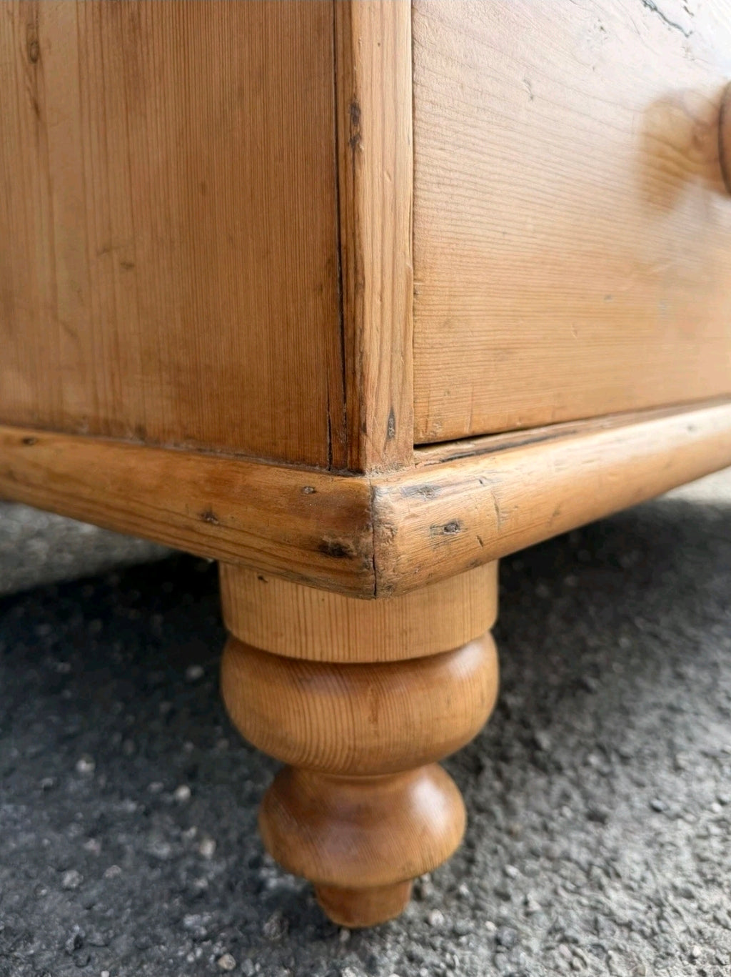 Large Antique Victorian Waxed Pine Chest Of Drawers, Country Farmhouse, Bedroom.