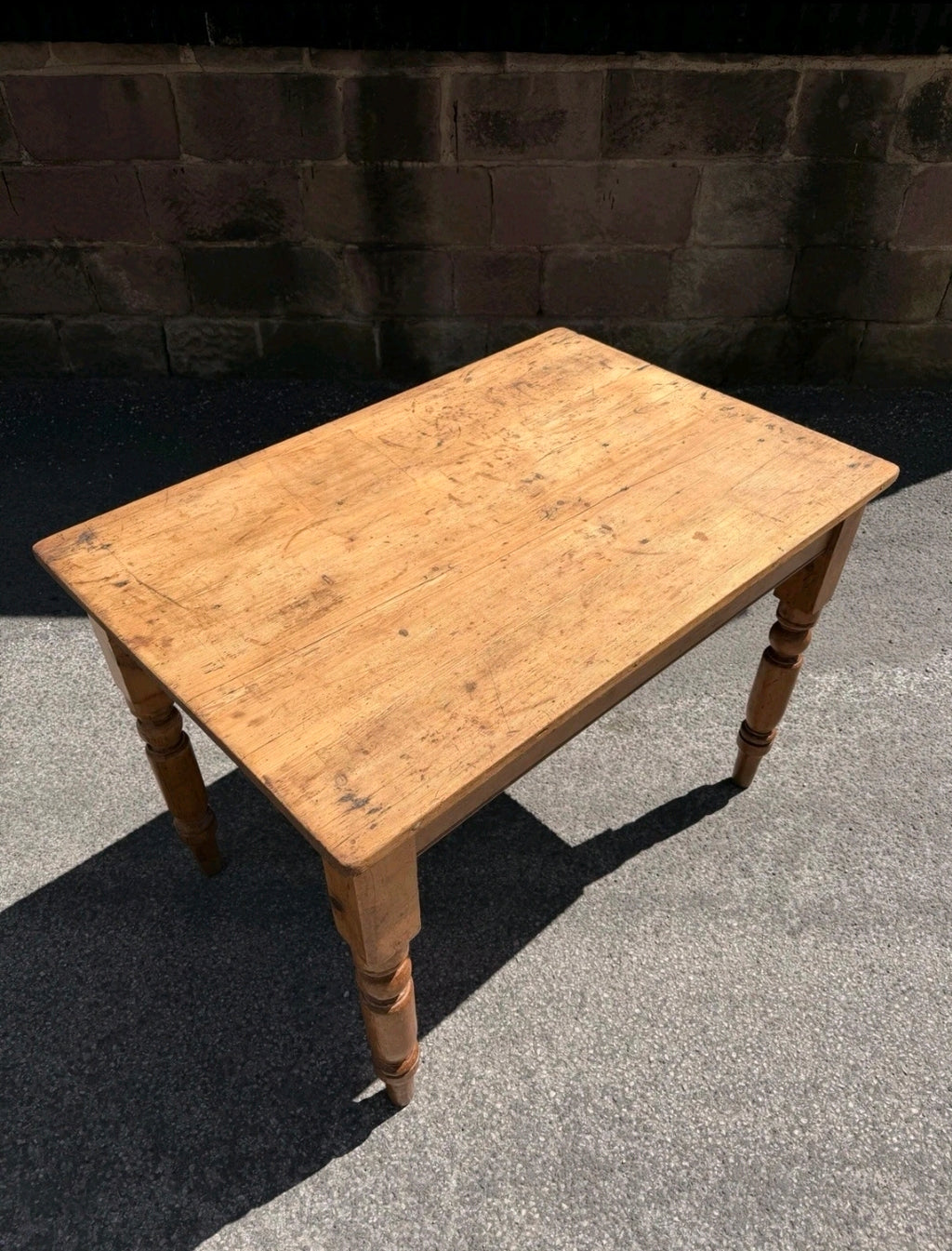 Victorian Rustic Pine Table, 2-4 Seater. Kitchen, Dining, Farmhouse, Cottage