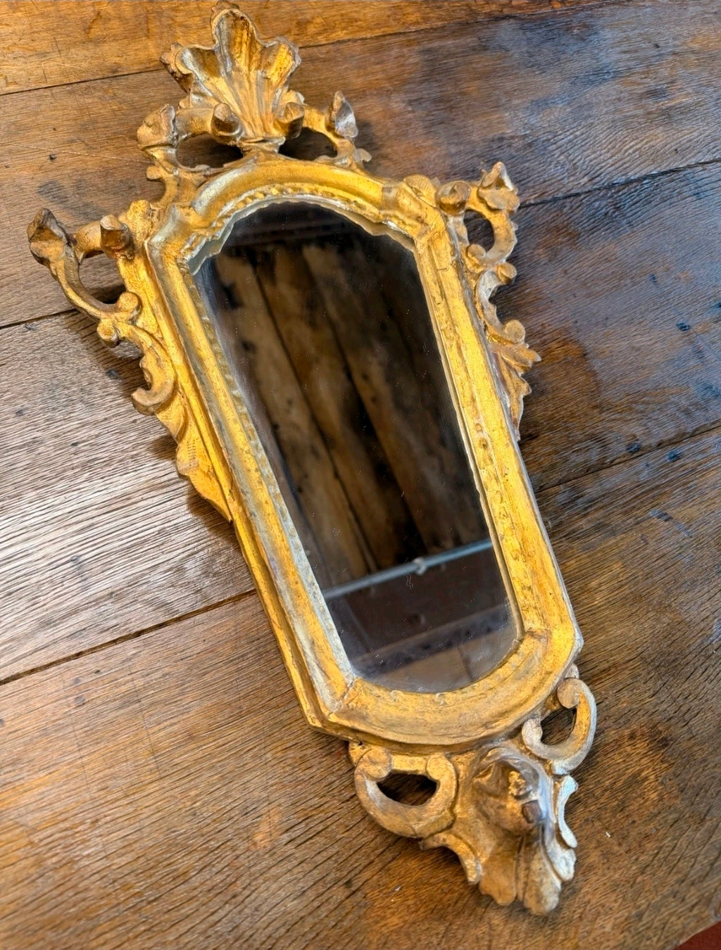 Antique 18th Century Gilded Wood Wall Mirrors. Pier Mirror. Italian. Decoration