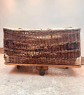 Huge Victorian Textile Mill Basket. Wicker Basket, Laundry,Log Basket, Film Prop