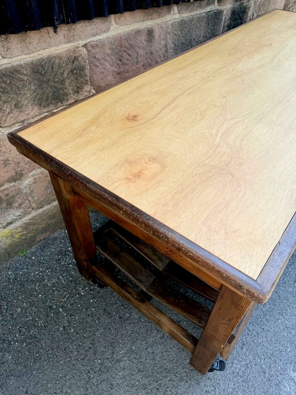 Vintage Industrial Drapers/Textile Mill Table. 1930’s, Kitchen Island, Original
