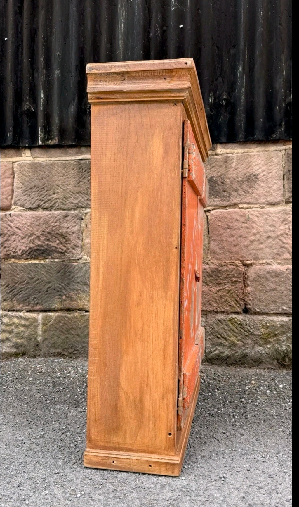 Vintage Rustic Italian Wall Cabinet, Spice Cabinet Cottage Country, Industrial 'SPEZIE' (spices)
