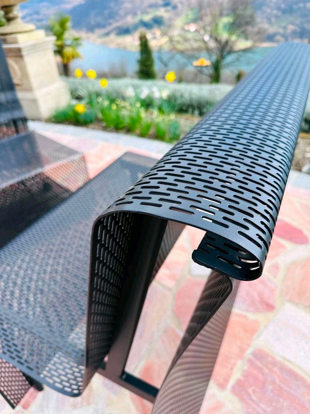 Punched Steel Plate, Outdoor Furniture Set by NEOLT, 1980s Patio, Garden Seating