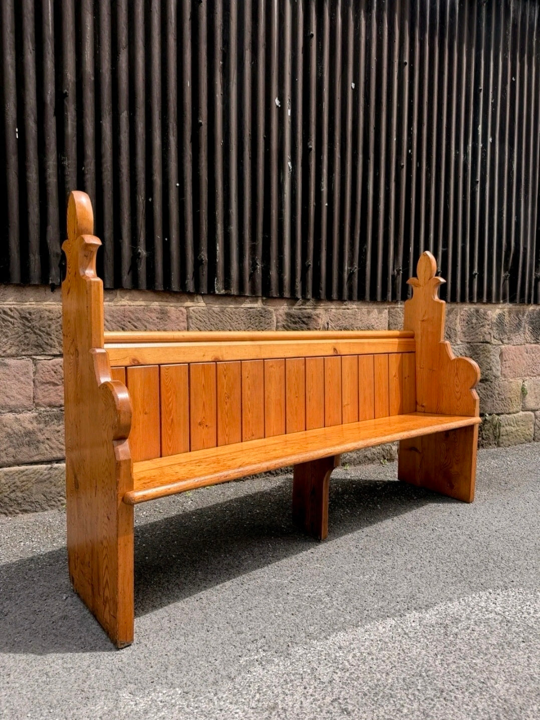 Victorian Pine Church Pew. 4 Seater, Hallway, Bench, Kitchen Seating, Dining