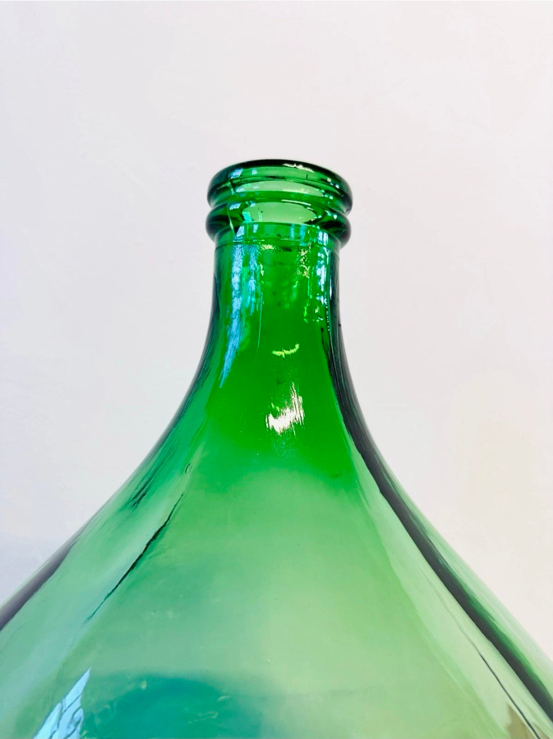 Large Vintage Italian Green Demijohn 54ltr. Home Decor, Flowers, Display