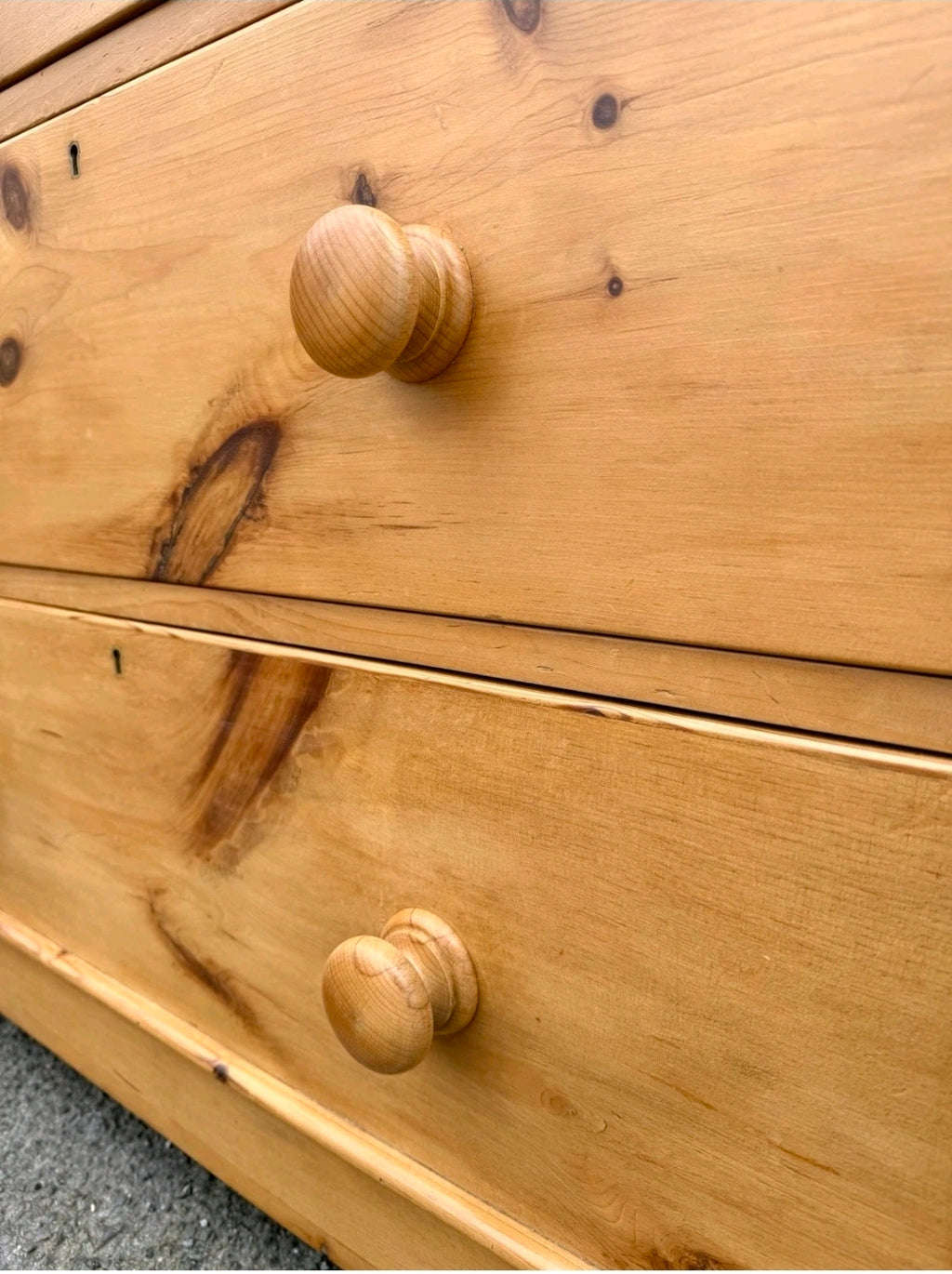 Antique Victorian Pine Chest Of Drawers, Original, 2 Over 3 Drawers, Lockable