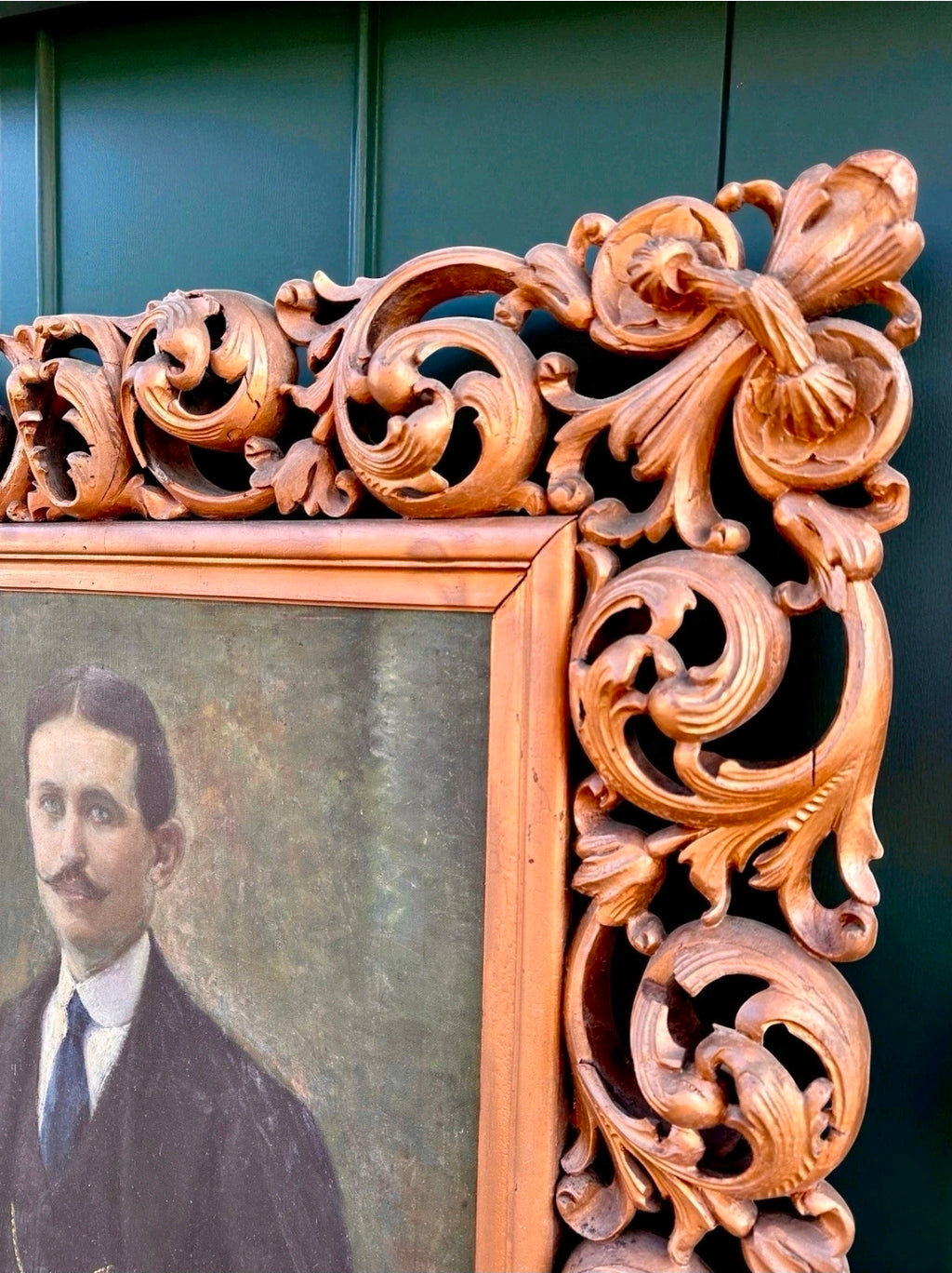Original Oil Painting Of Gentleman In Gilt Wood Frame. c1910
