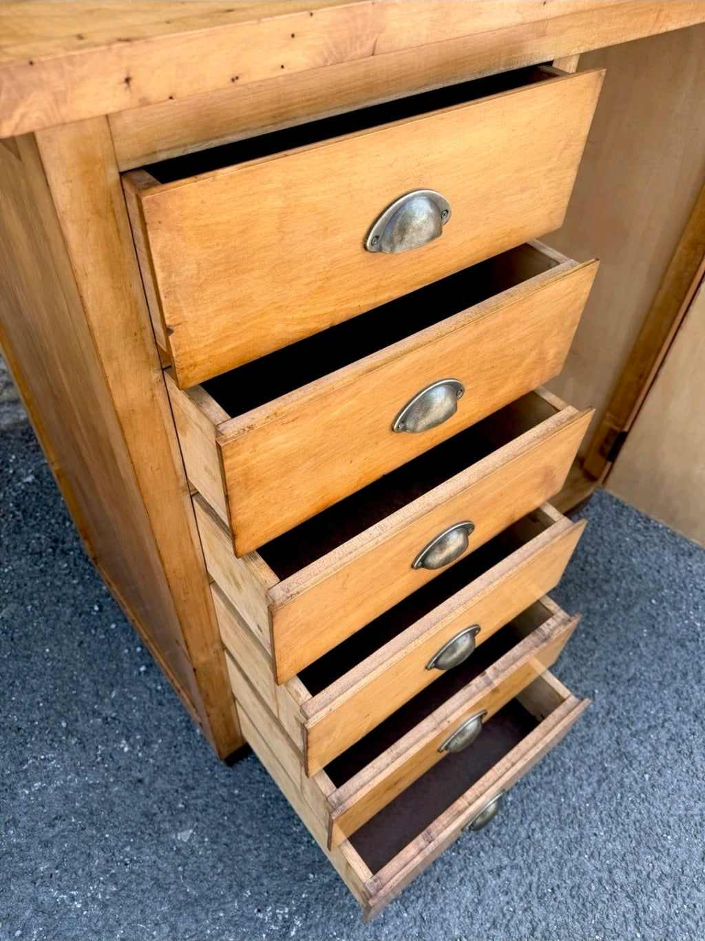 Mid Century Merchants Chest Of Drawers, Cupboard, Haberdashery,Bedroom,Clothes