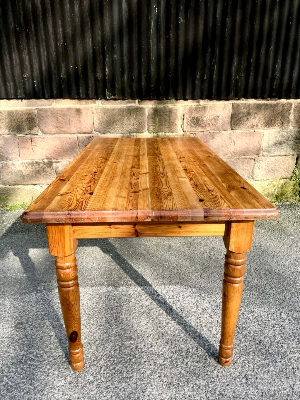 Vintage Rustic Pine Table, 4-6 Seater. Refinished Top. Kitchen, Dining