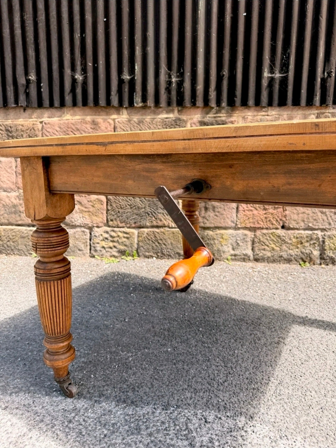 Victorian Antique Pine Crank, Extending Dining Table. 4-6 Seater, Restored