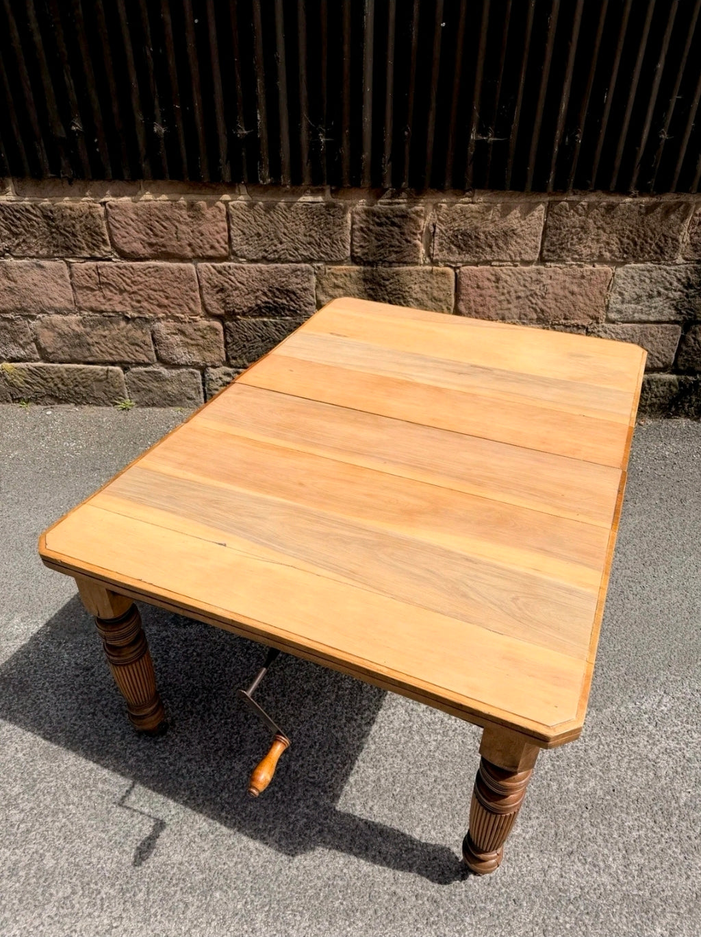 Victorian Antique Pine Crank, Extending Dining Table. 4-6 Seater, Restored