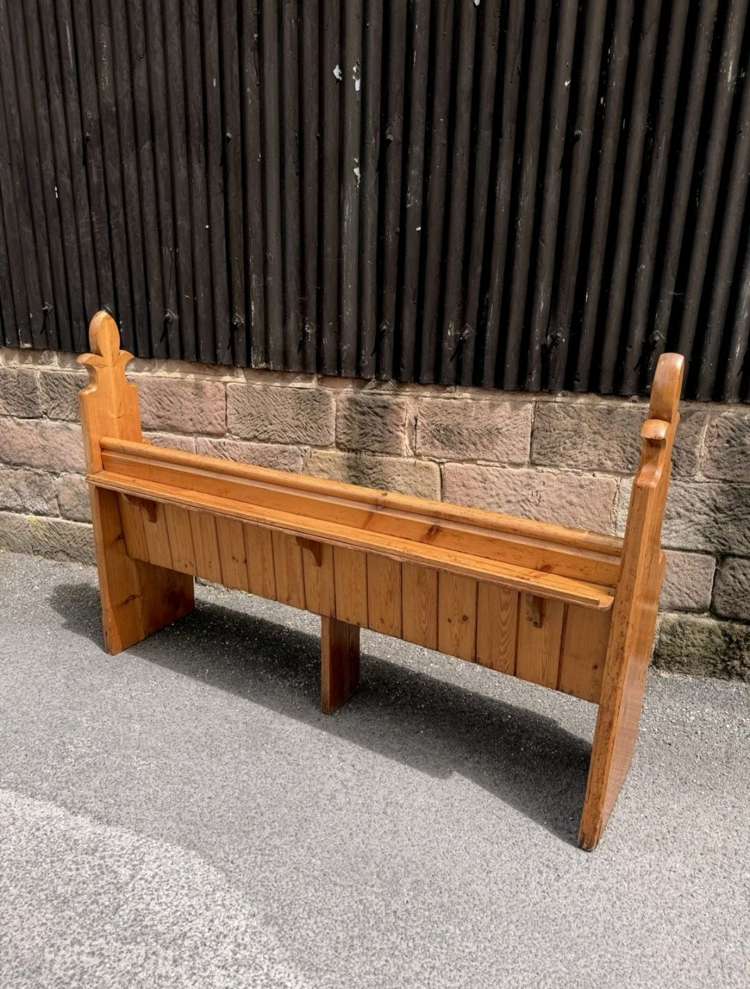 Victorian Pine Church Pew. 4 Seater, Hallway, Bench, Kitchen Seating, Dining
