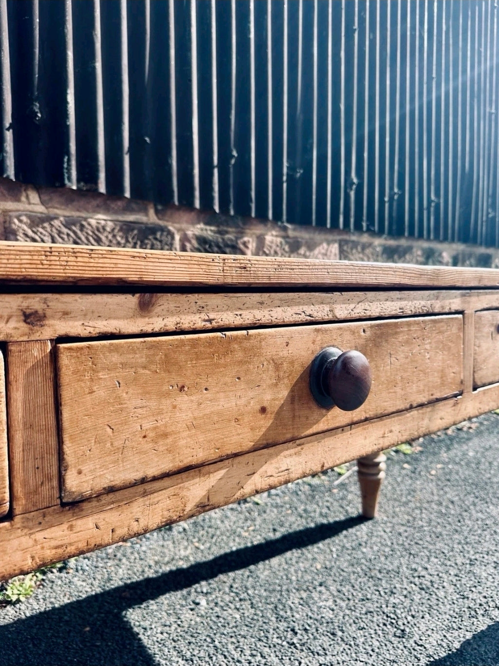Antique Victorian Pine Farmhouse Table, Dining/ Prep, Country House, 3 Drawer