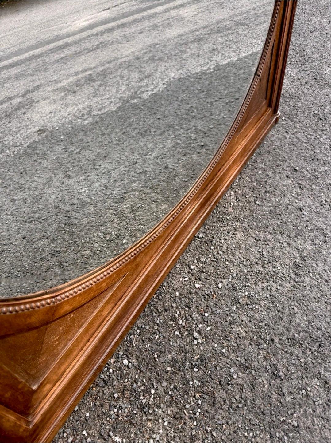 Antique Over Mantle Mirror, Victorian, Walnut Architectural Mirror, Italian