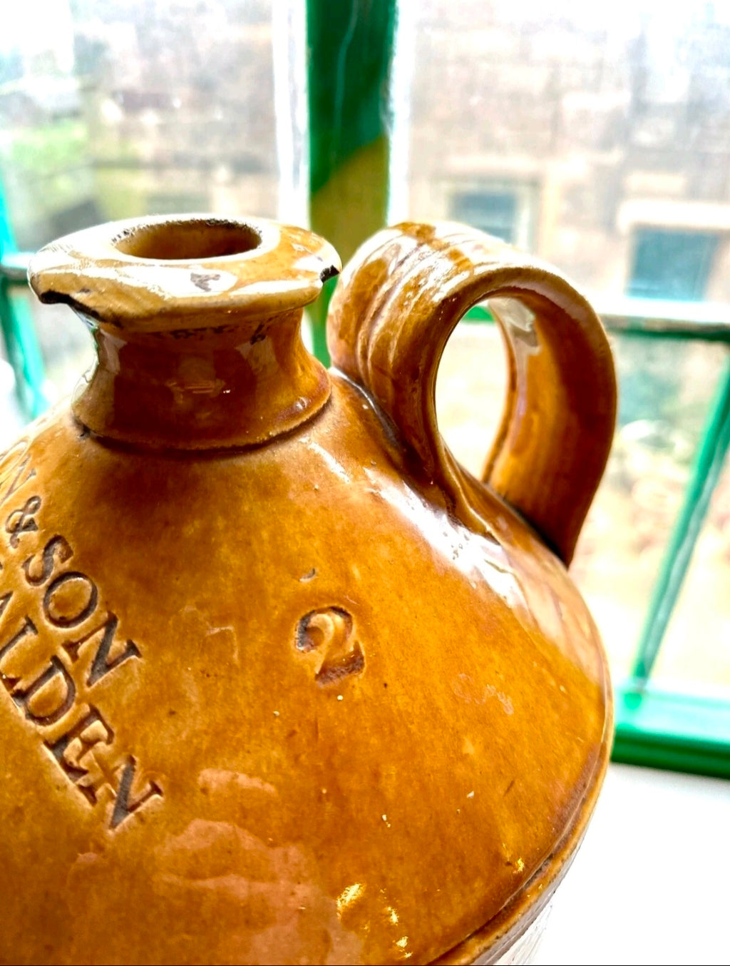 Antique Stoneware Flagons. 19th Century. Collectible, Decorative,Flower Vase