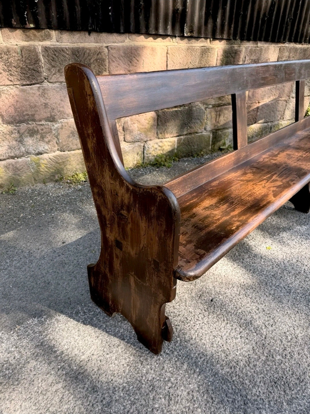 Victorian Pine Church Pew. 6 Seater, Hallway, Bench, Kitchen Seating, Dining