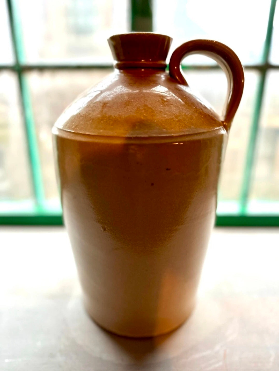 Antique Stoneware Flagons. 19th Century. Collectible, Decorative,Flower Vase