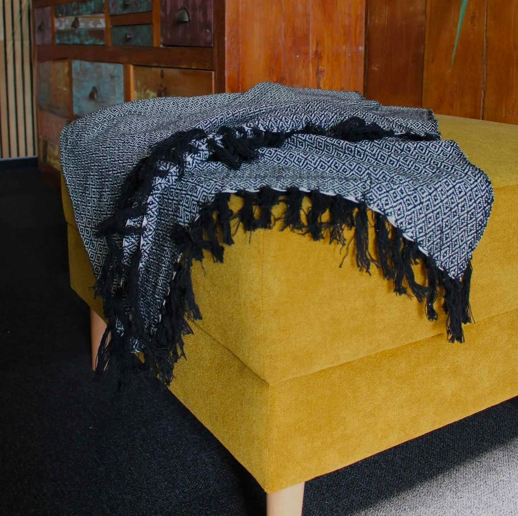 Boho Comfort Throw (Charcoal)