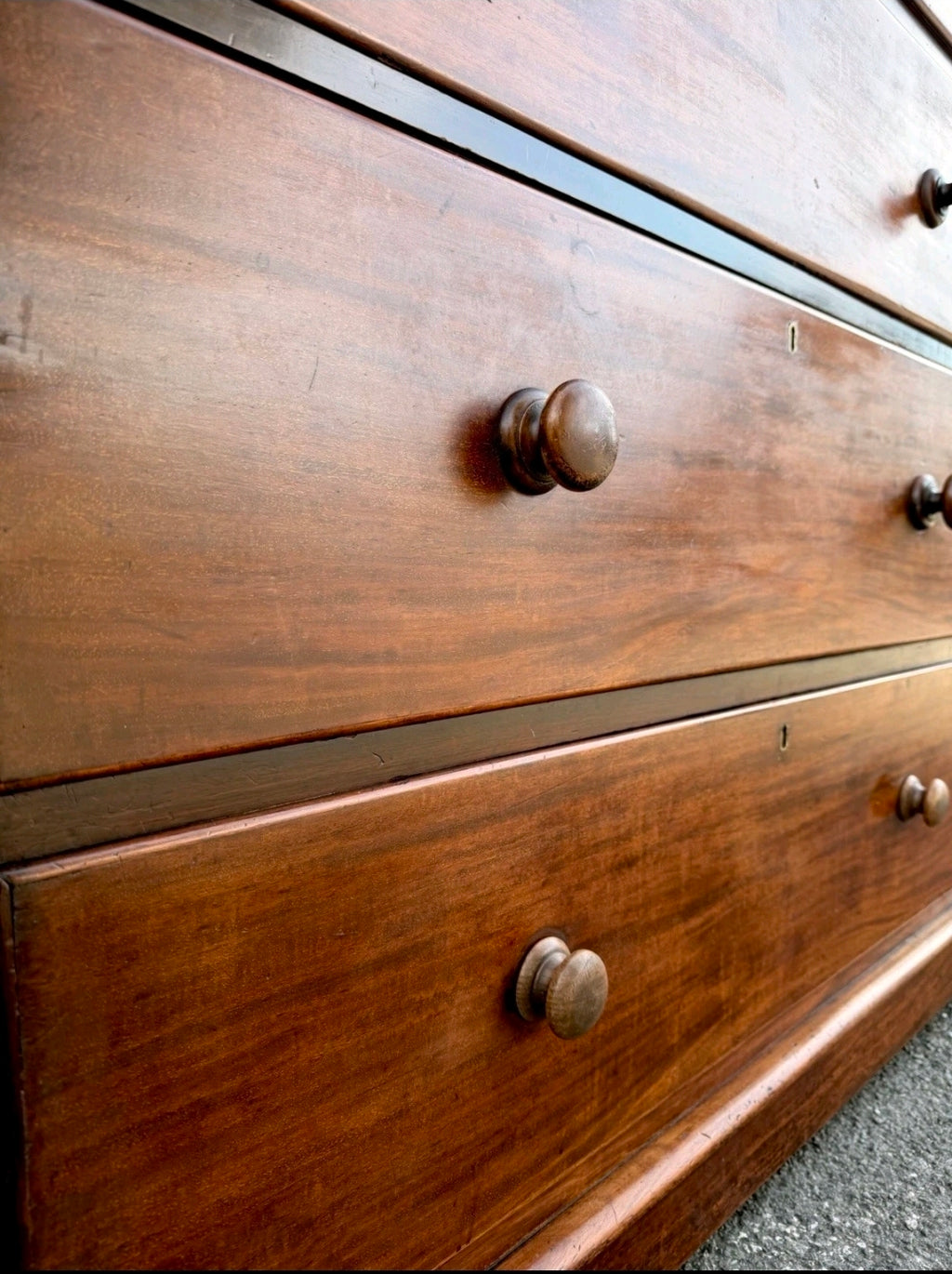Large Original Mahogany Victorian Chest Of Drawers C1880, Storage, Bedroom,