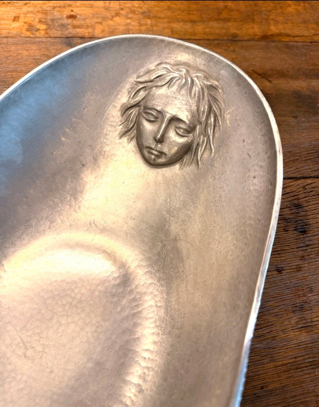 Vintage Italian Pewter Dish, Display Dish, Serving Dish, Table Decoration.