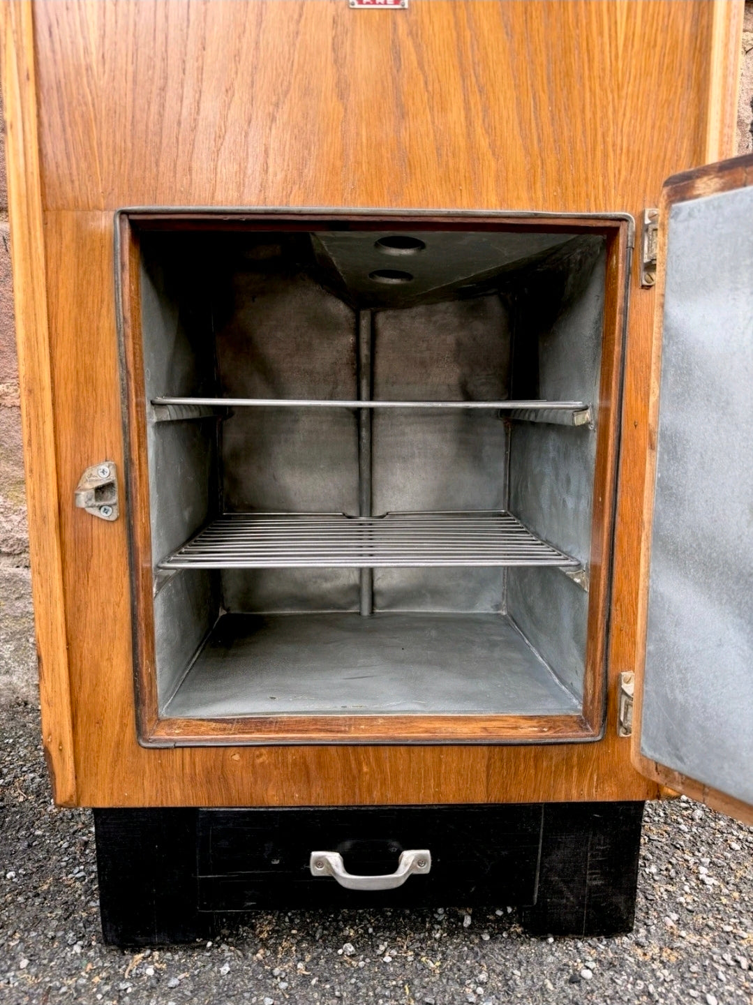 Original Vintage 1950s Ice Box Fridge.REX Italian. Home Bar, Outdoor Bar, Drinks
