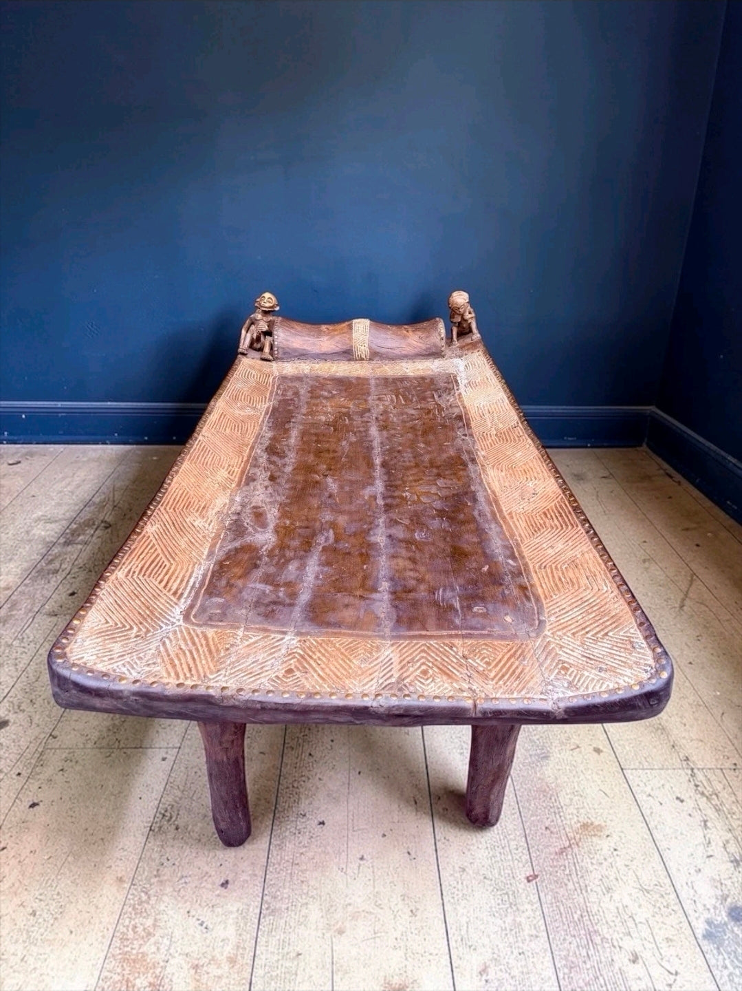 Large Rare West African Senufo Day Bed,Ivory Coast, Coffee Table,Design Feature.