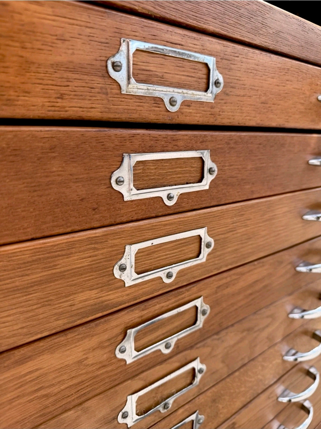 1950s Tall Architects’ Plan Chest. Oak & Birch. Artists, Studio, Storage.