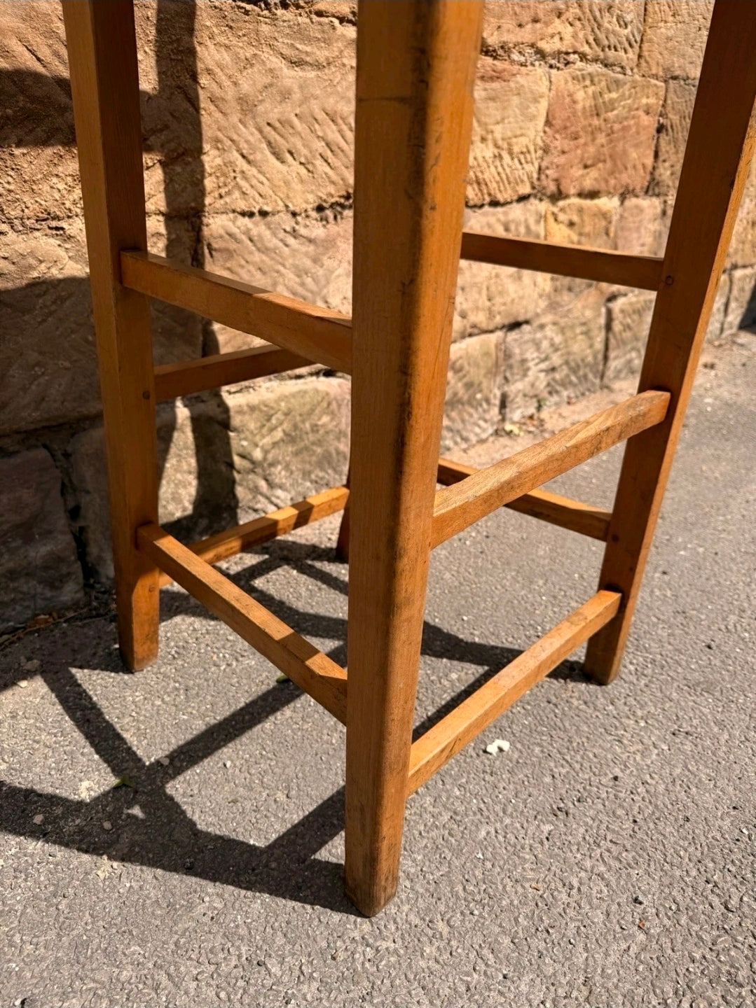 Vintage Beech High Stool, School Lab Chair, Kitchen, Accent Chair, Artist Chair