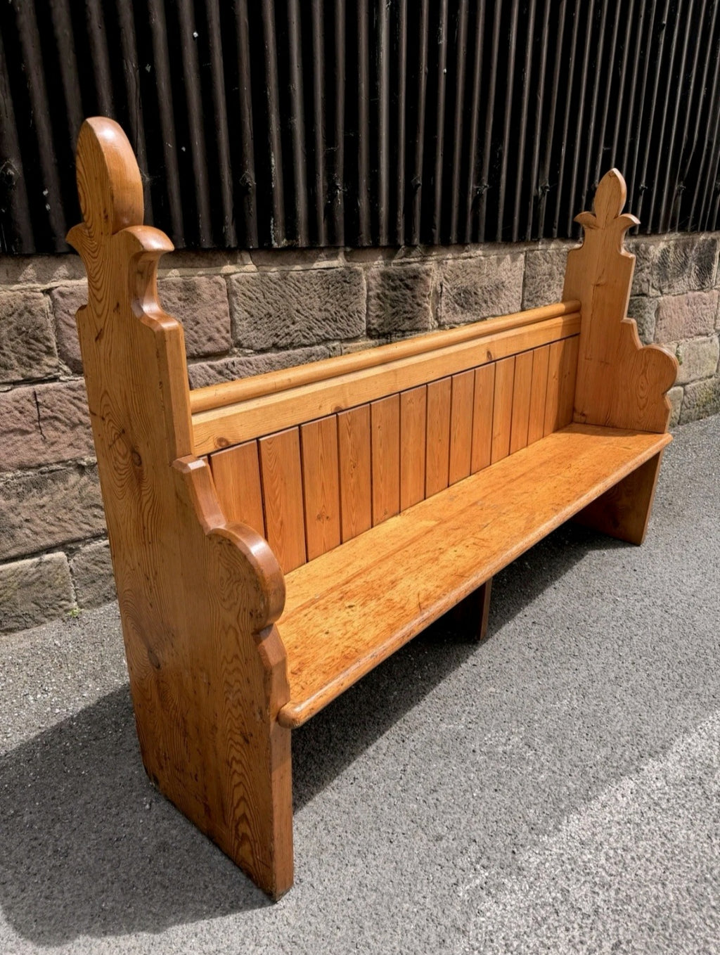 Victorian Pine Church Pew. 4 Seater, Hallway, Bench, Kitchen Seating, Dining