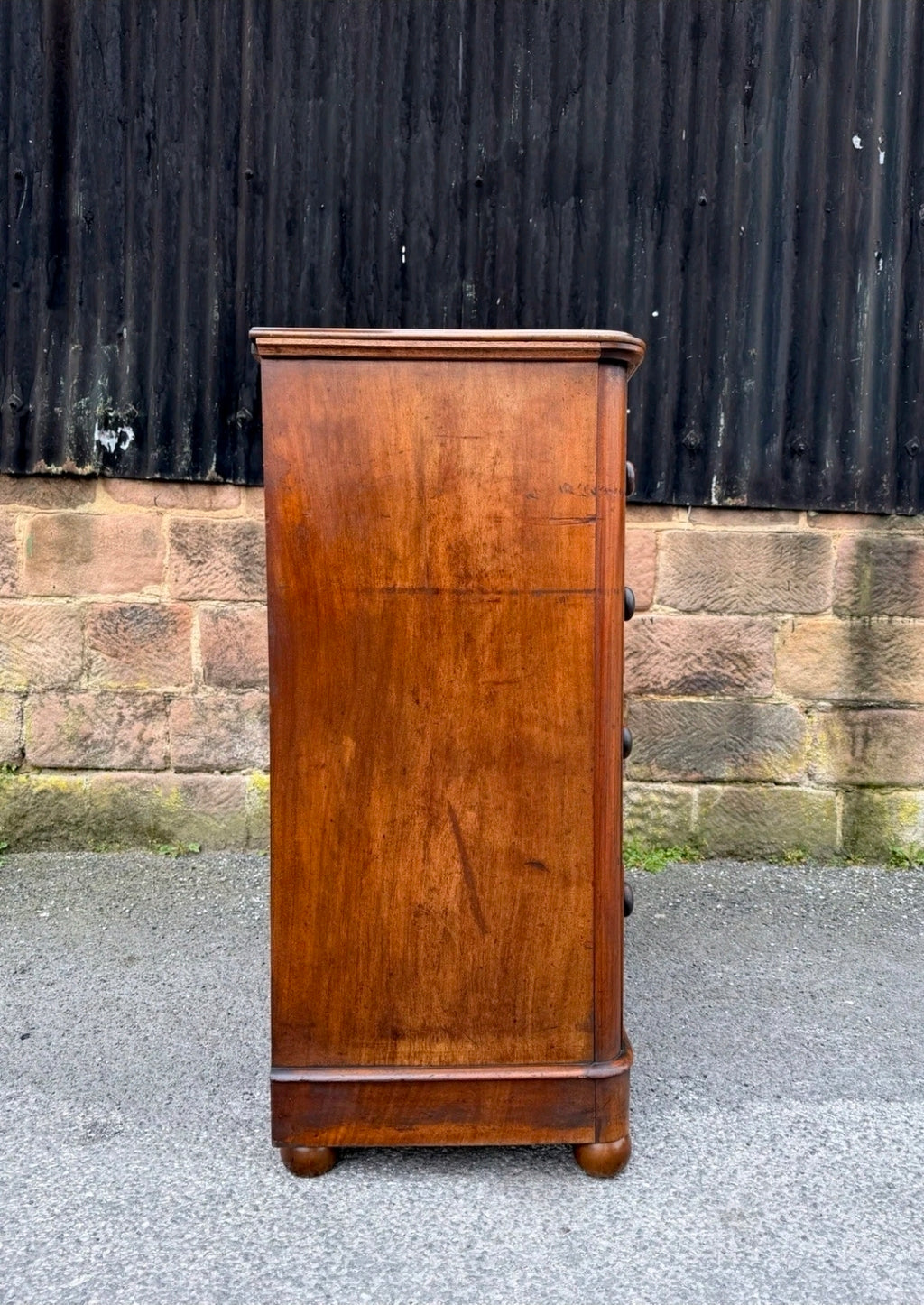 Antique Mahogany Chest Of Drawers, Victorian Original, 5 Drawers, Bedroom