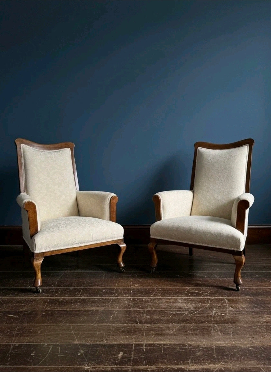 Victorian mahogany fireside armchair - Antique, library reading chair. C1880