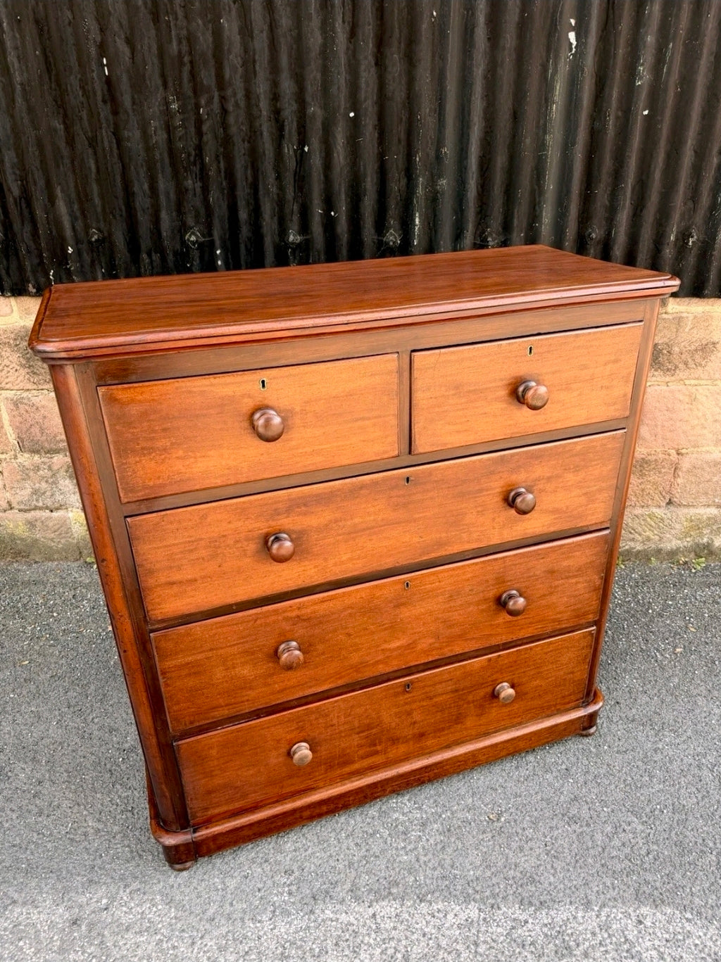 Large Original Mahogany Victorian Chest Of Drawers C1880, Storage, Bedroom,